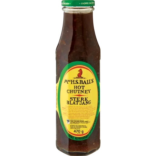Mrs Balls Chutney Hot 470g 3 Mrs Balls Chutney Hot 470g