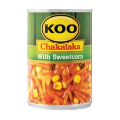 Koo Chakalaka With Sweetcorn 410g -Nestlé® Shop silo product image v2 02Feb2021 180221 6001059953563 front 490411 2636 400Wx400H